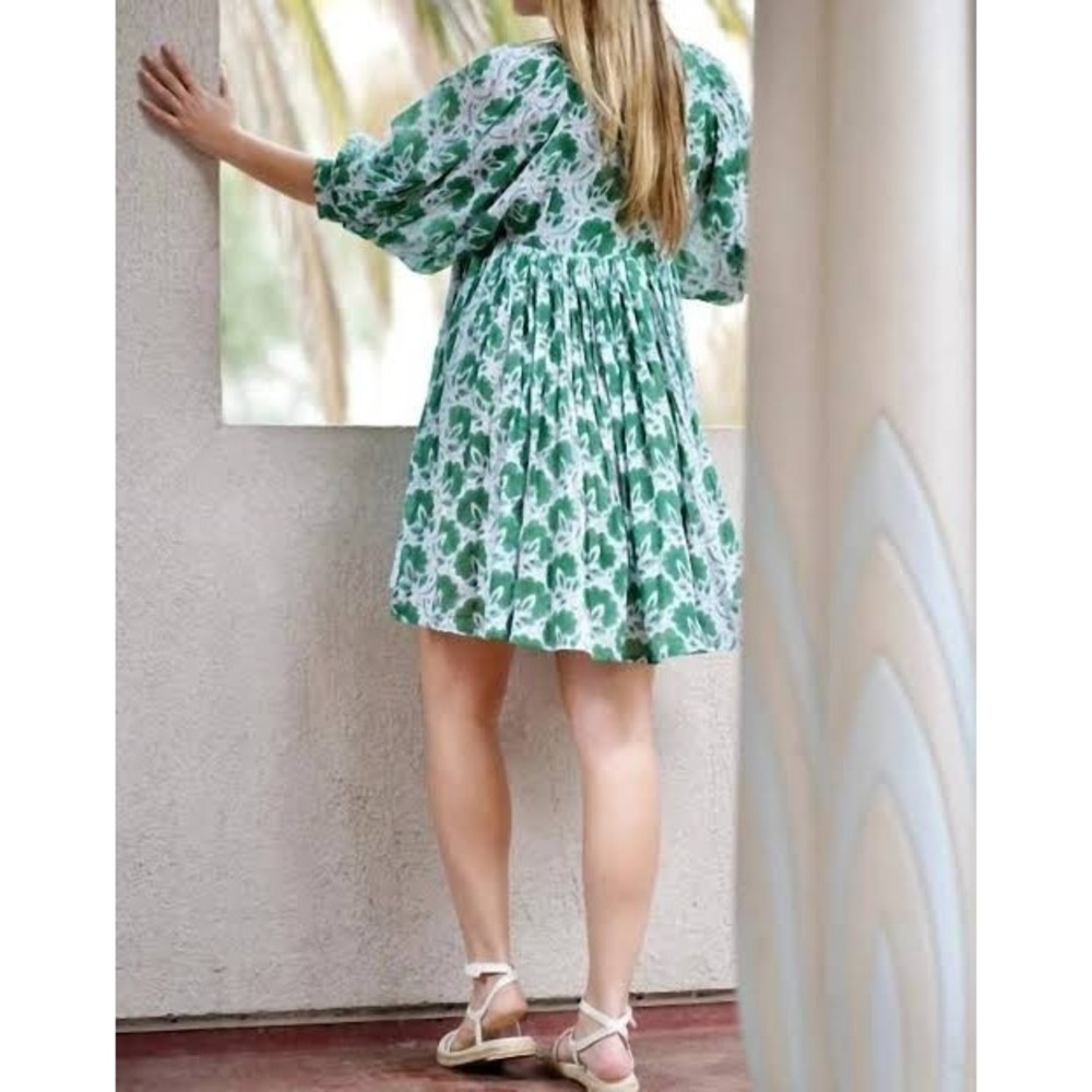 Dolma Raya 100% Cotton Mini Babydoll Dress Size M Oversized Lightweight Beachy